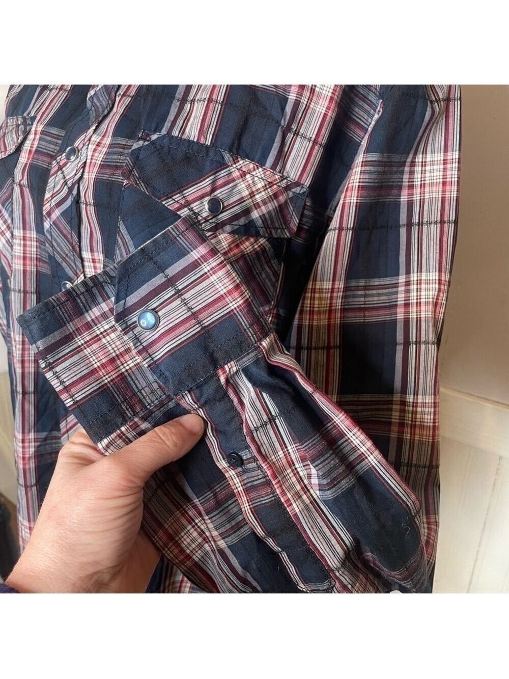 Costal Men’s Western Plaid Snap Button Shirt XL - Picture 7 of 14